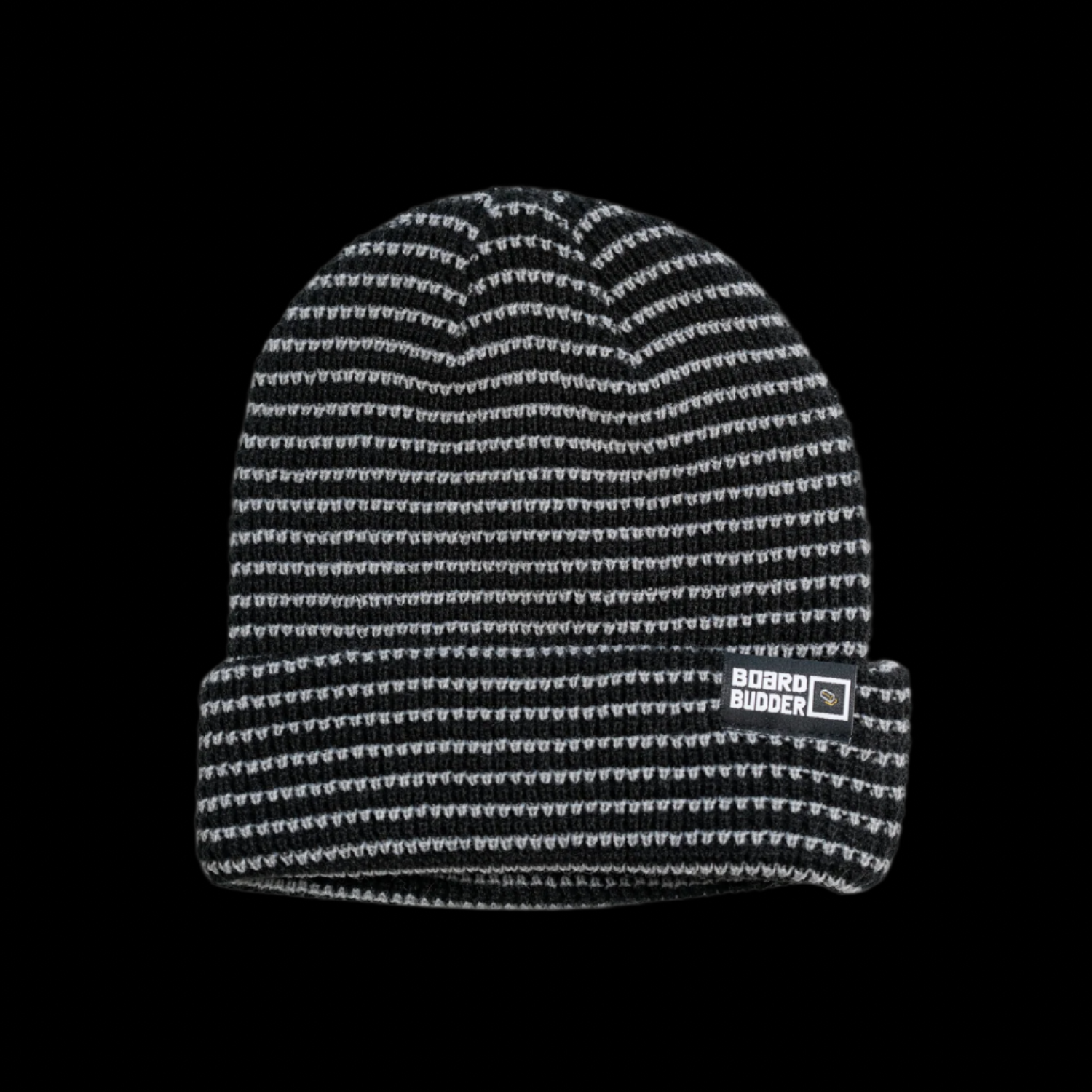 Waffle Beanie Black Steel Board Budder