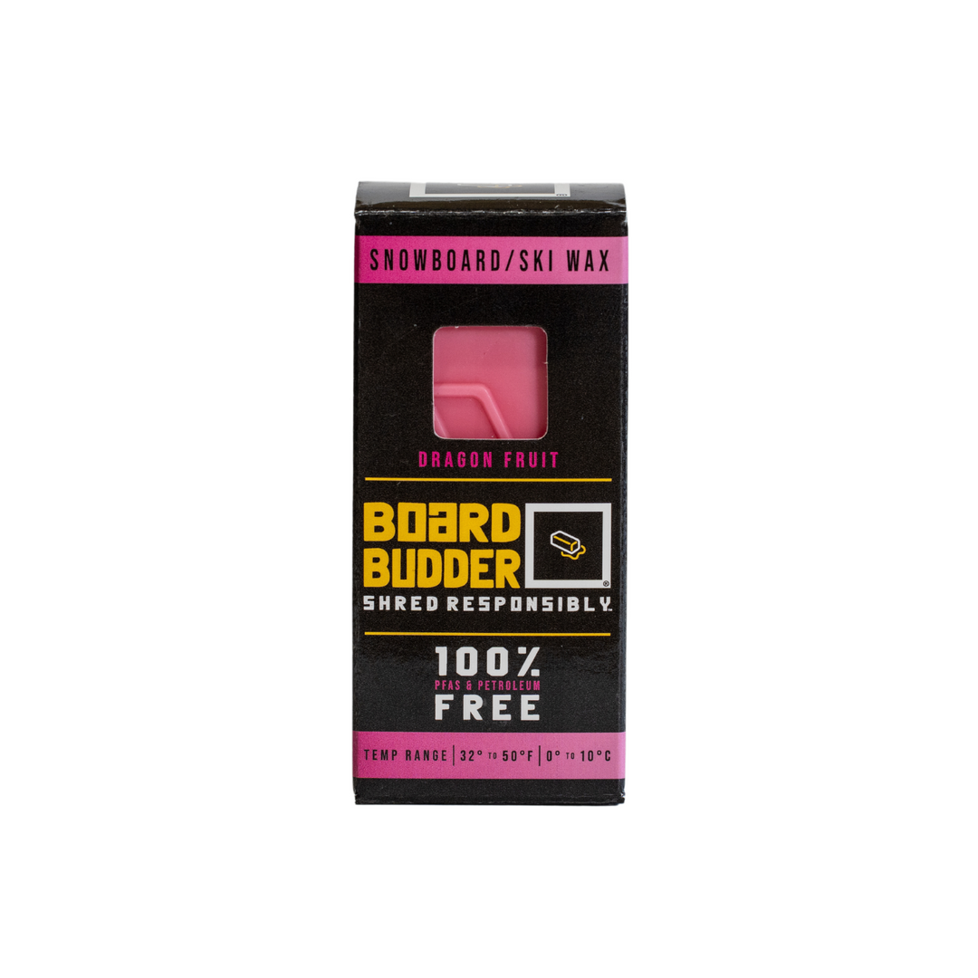 Pink Warm Temperature Ski and Snowboard Wax in Eco-Friendly Packaging | Board Budder